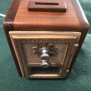 Handcrafted Black Walnut Postal Bank .